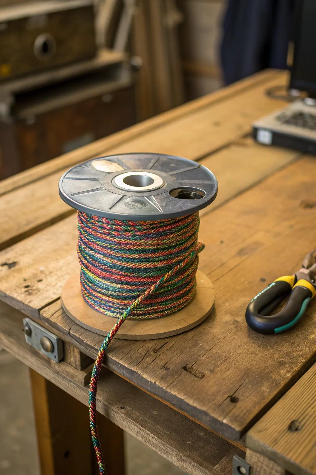 Transform old CD spindles into stylish paracord spools with a touch of craftsmanship.