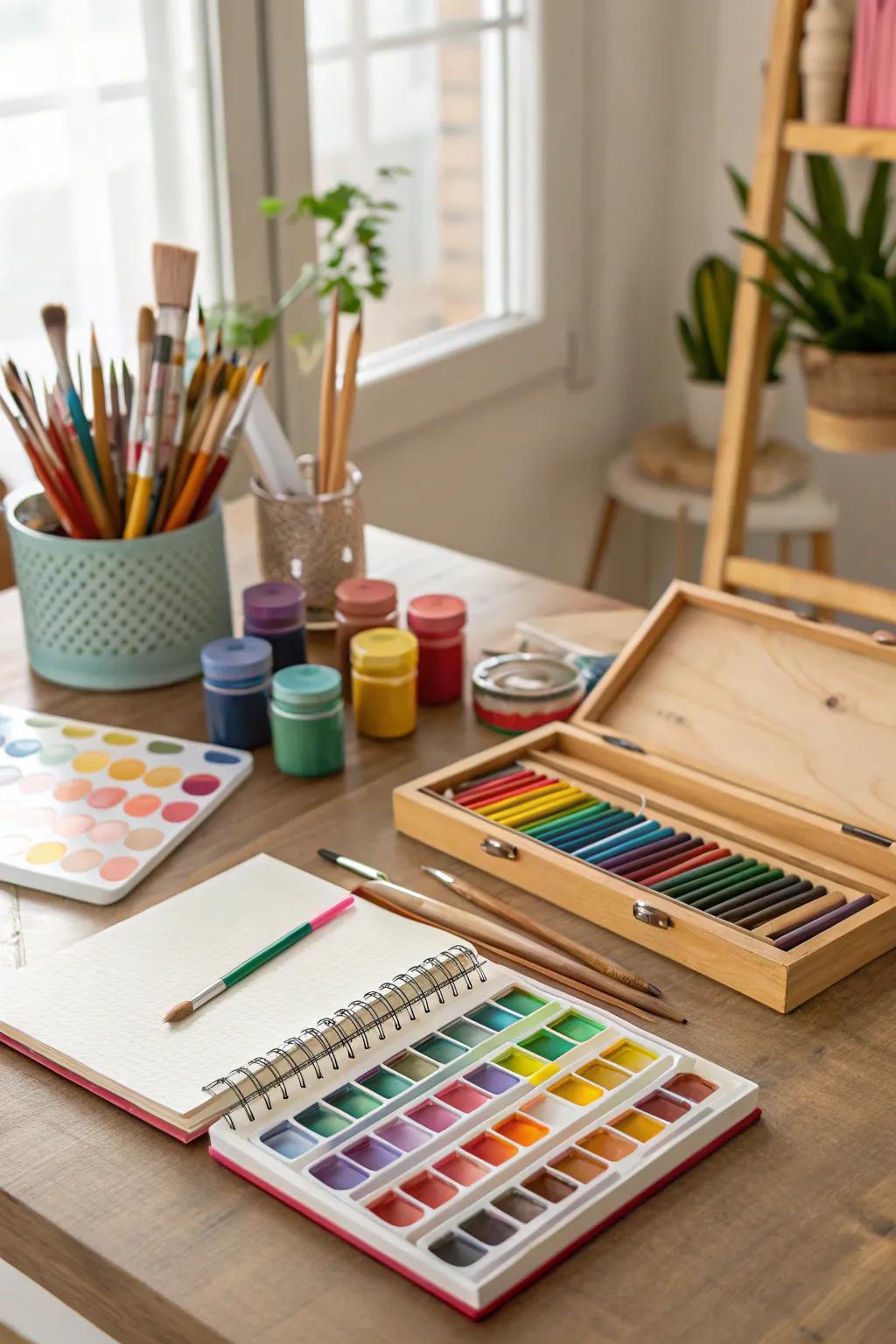 An art supplies kit to ignite creative passions.