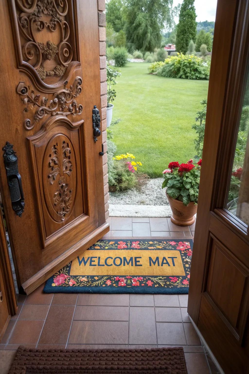 A welcome mat is a small detail with a big impact.