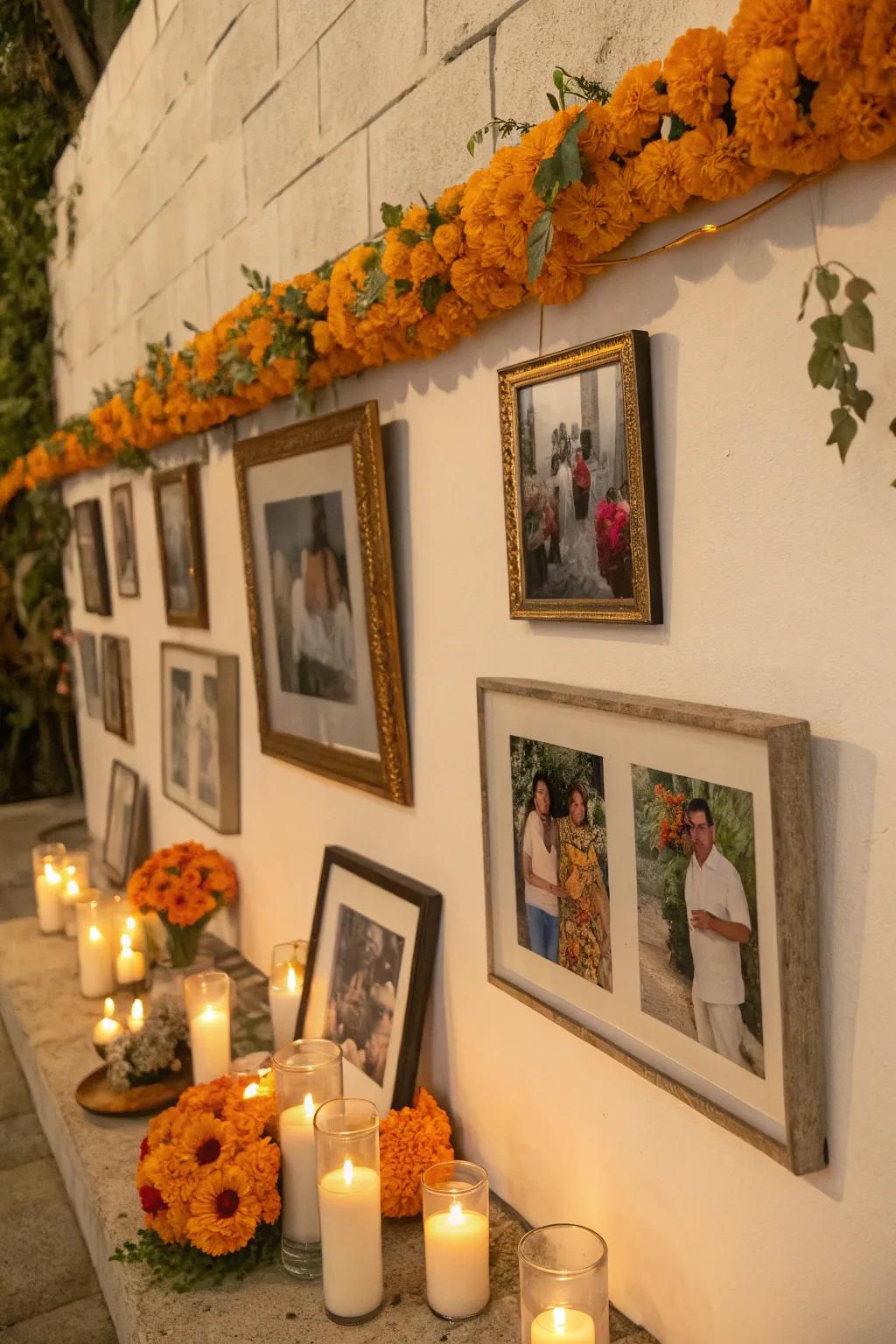 A heartfelt photo display honoring cherished memories.