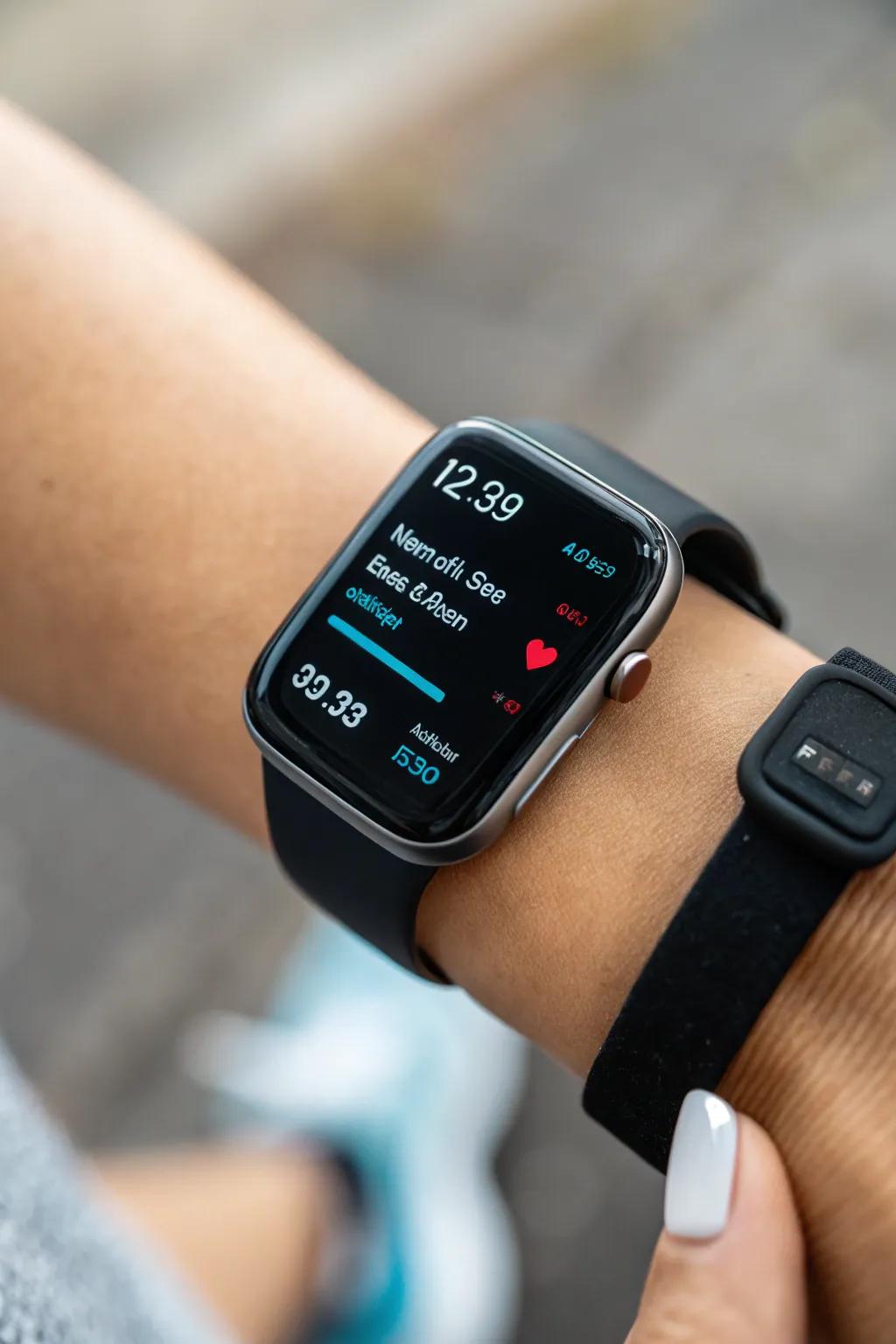 Keep track of fitness goals with a modern fitness tracker.