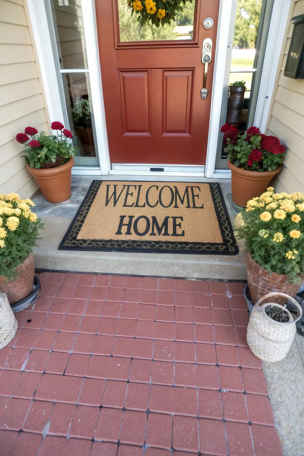 A warm welcome starts with a custom doormat.