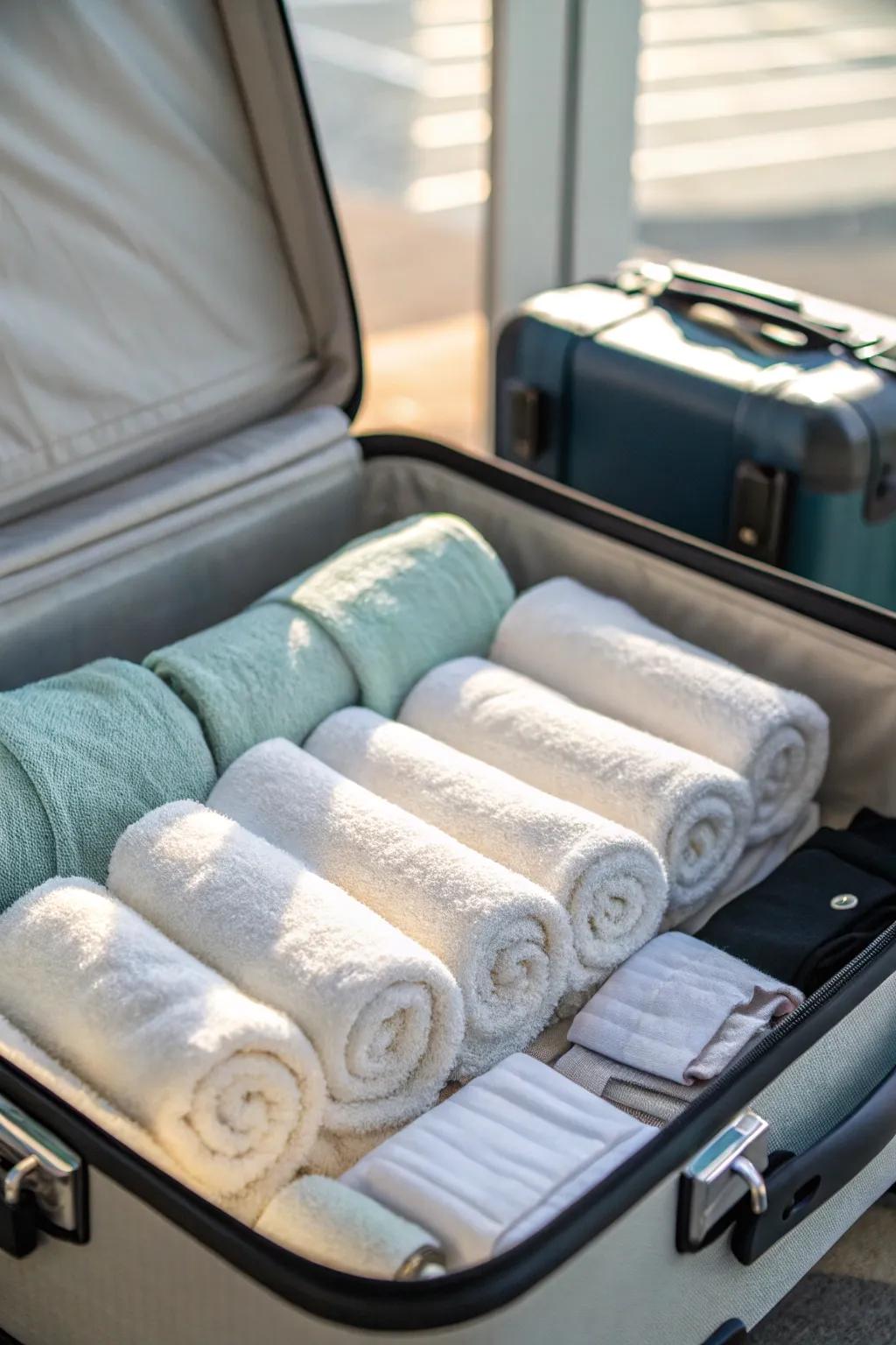 Compact Tube Rolls Ideal for Travel Packing