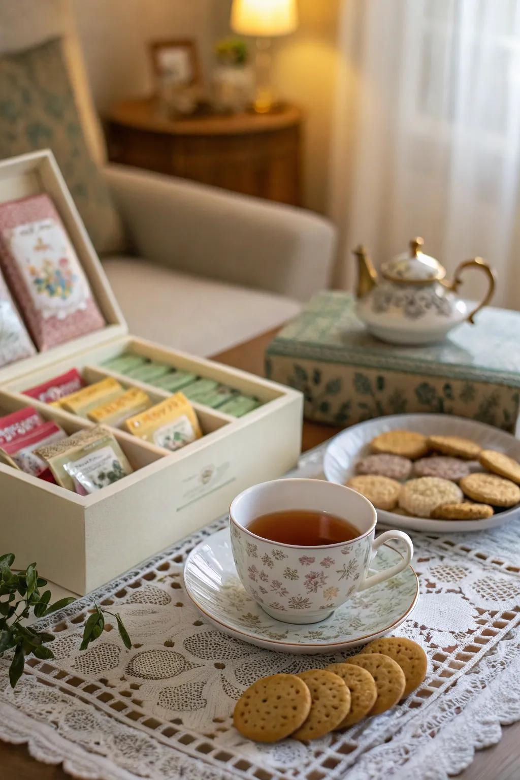 Indulge in a serene tea time experience.