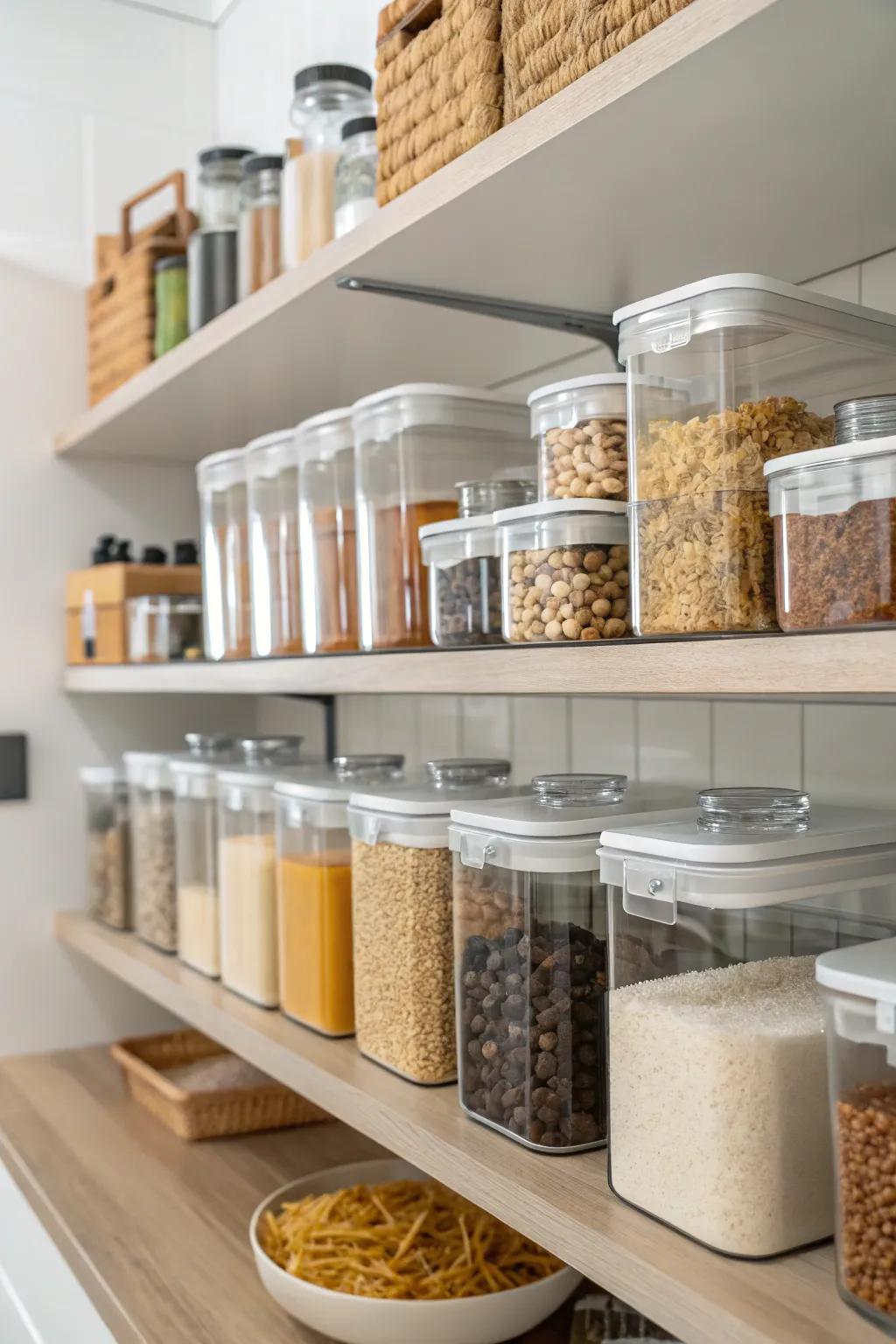 Smart storage solutions showcase the kitchen's functionality.