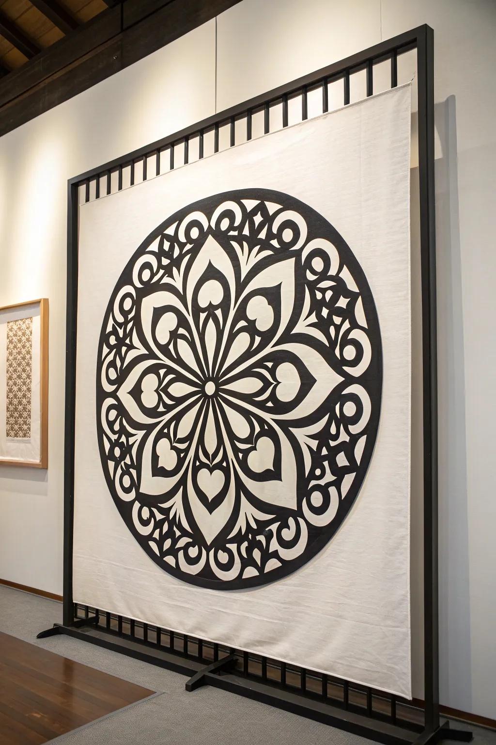 Discover the elegance of monochrome with this captivating Japanese Notan design, where simplicity meets sophistication.