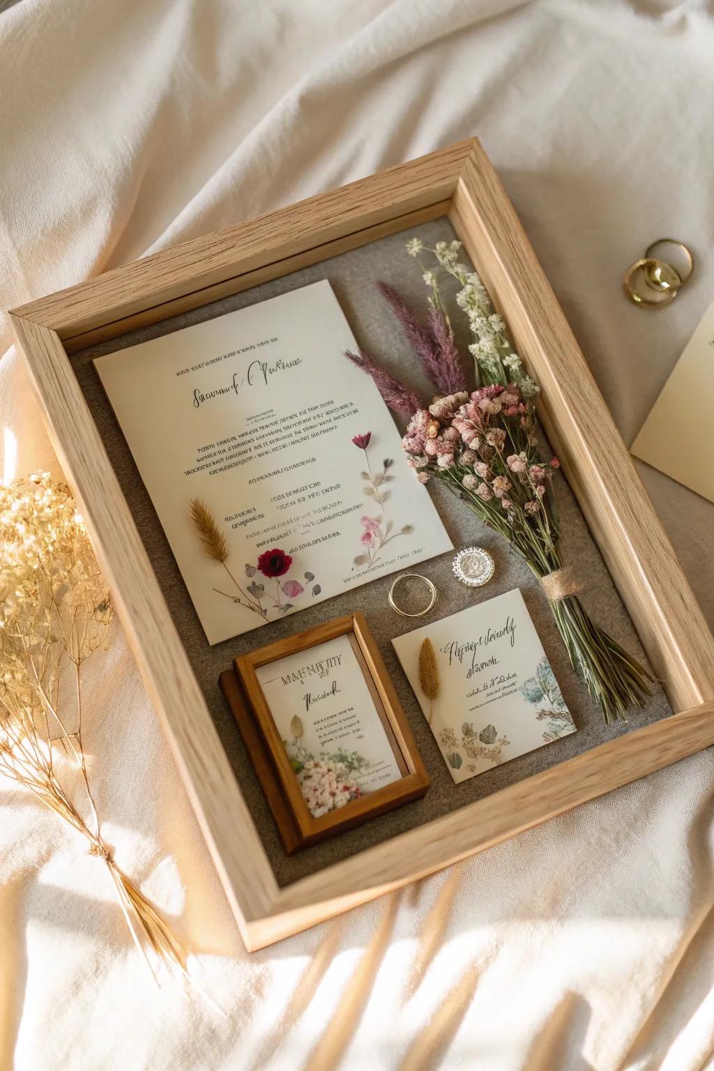 Capture life's treasured moments with a keepsake shadow box—where simplicity meets heartfelt elegance.