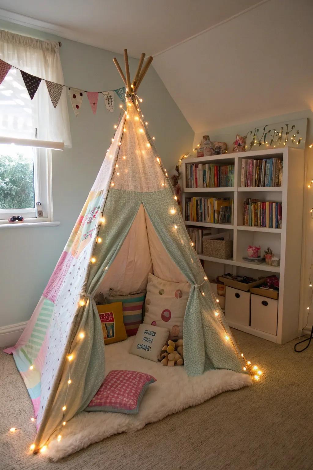 A DIY teepee is a magical space for your child’s adventures.