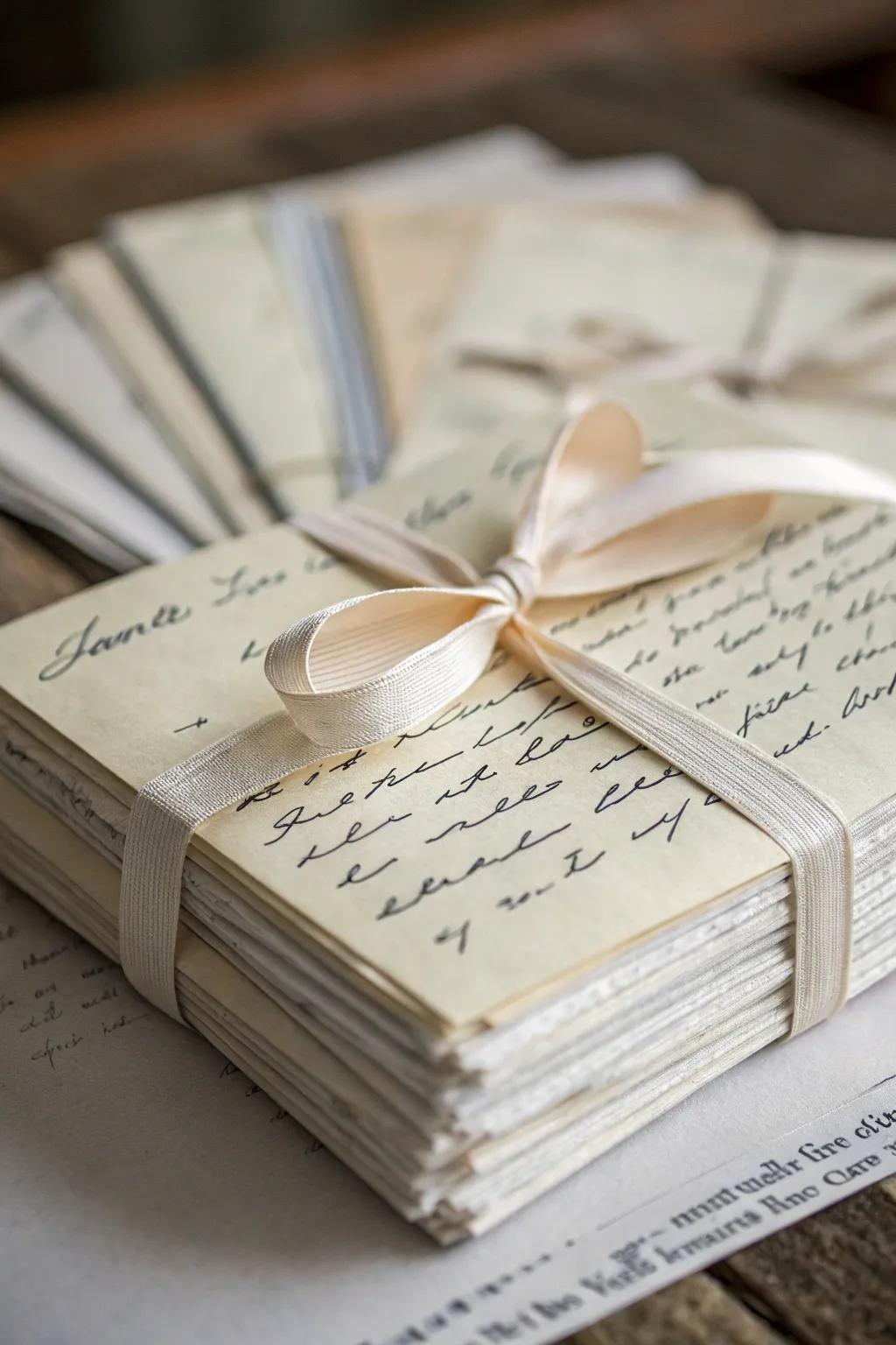 A collection of heartfelt handwritten letters.