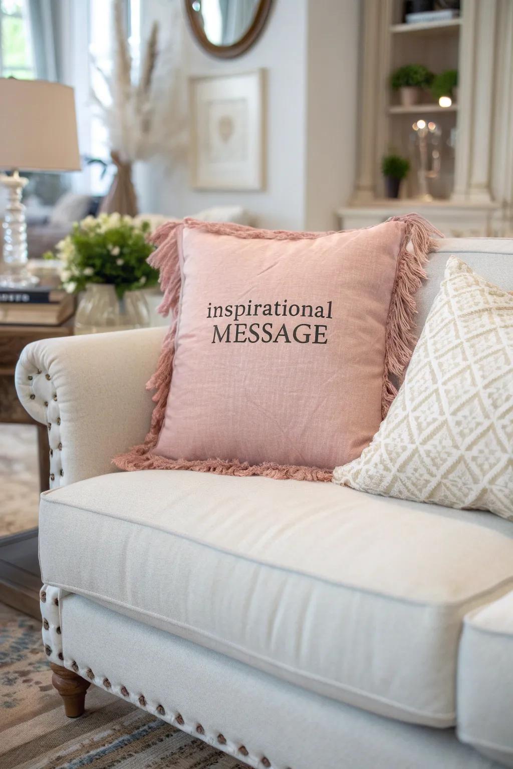 A throw pillow that adds personality and comfort to any space.