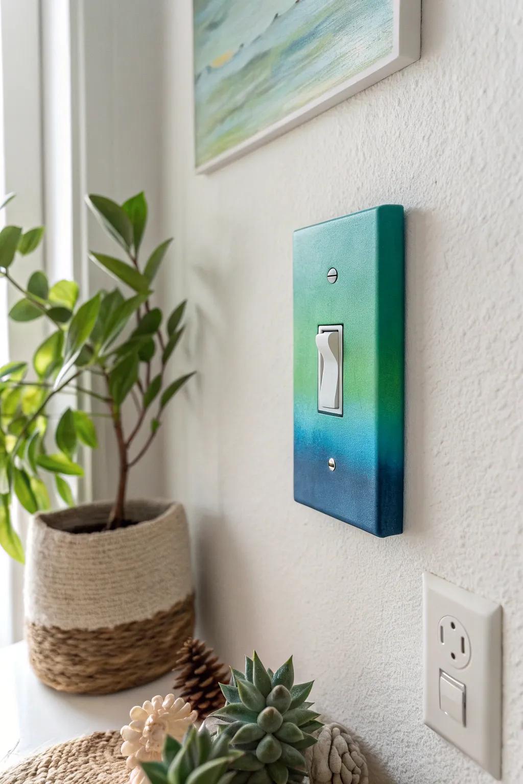Transform your space with the calming allure of gradient magic on your light switch.