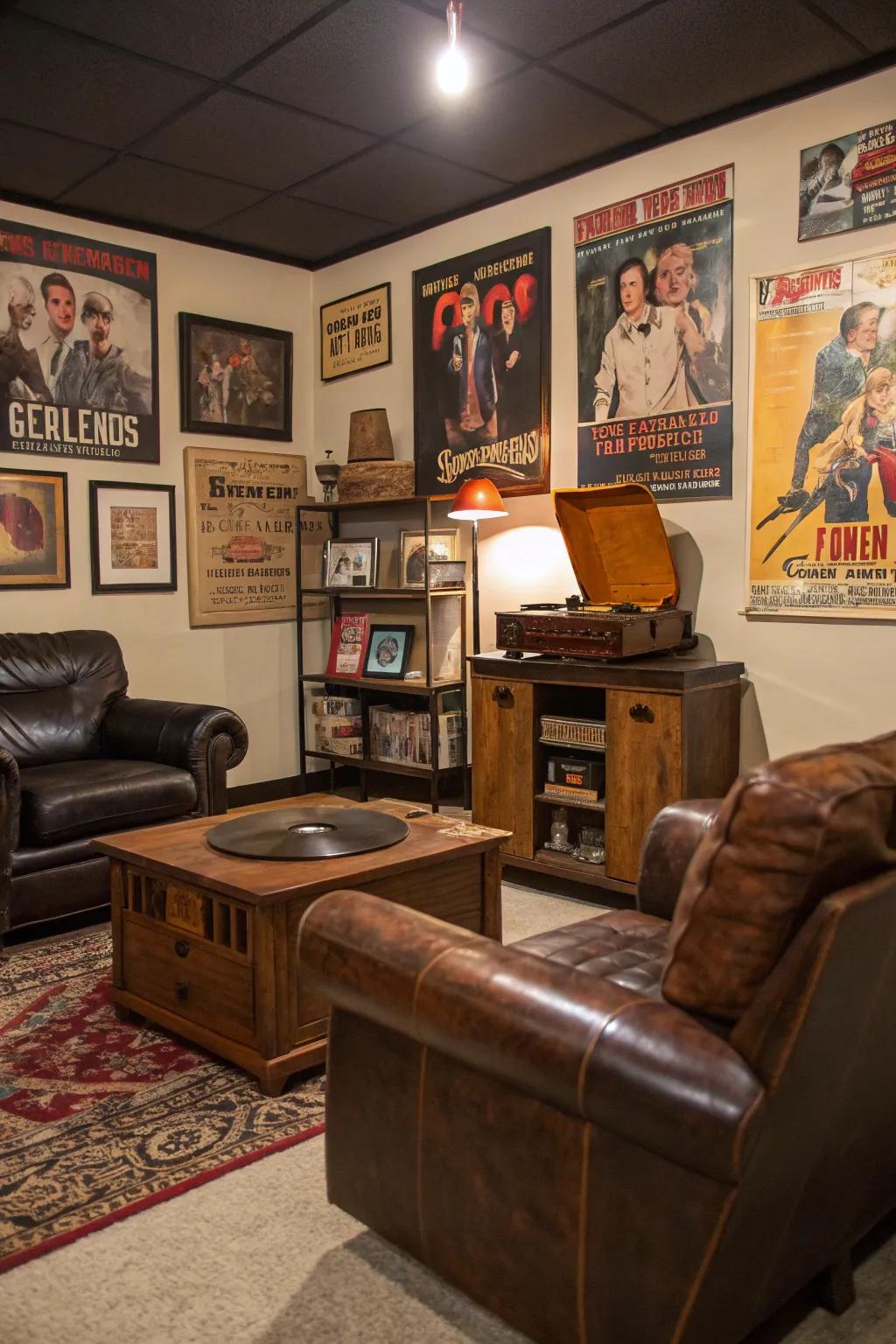 Infuse your man cave with timeless charm and nostalgia.