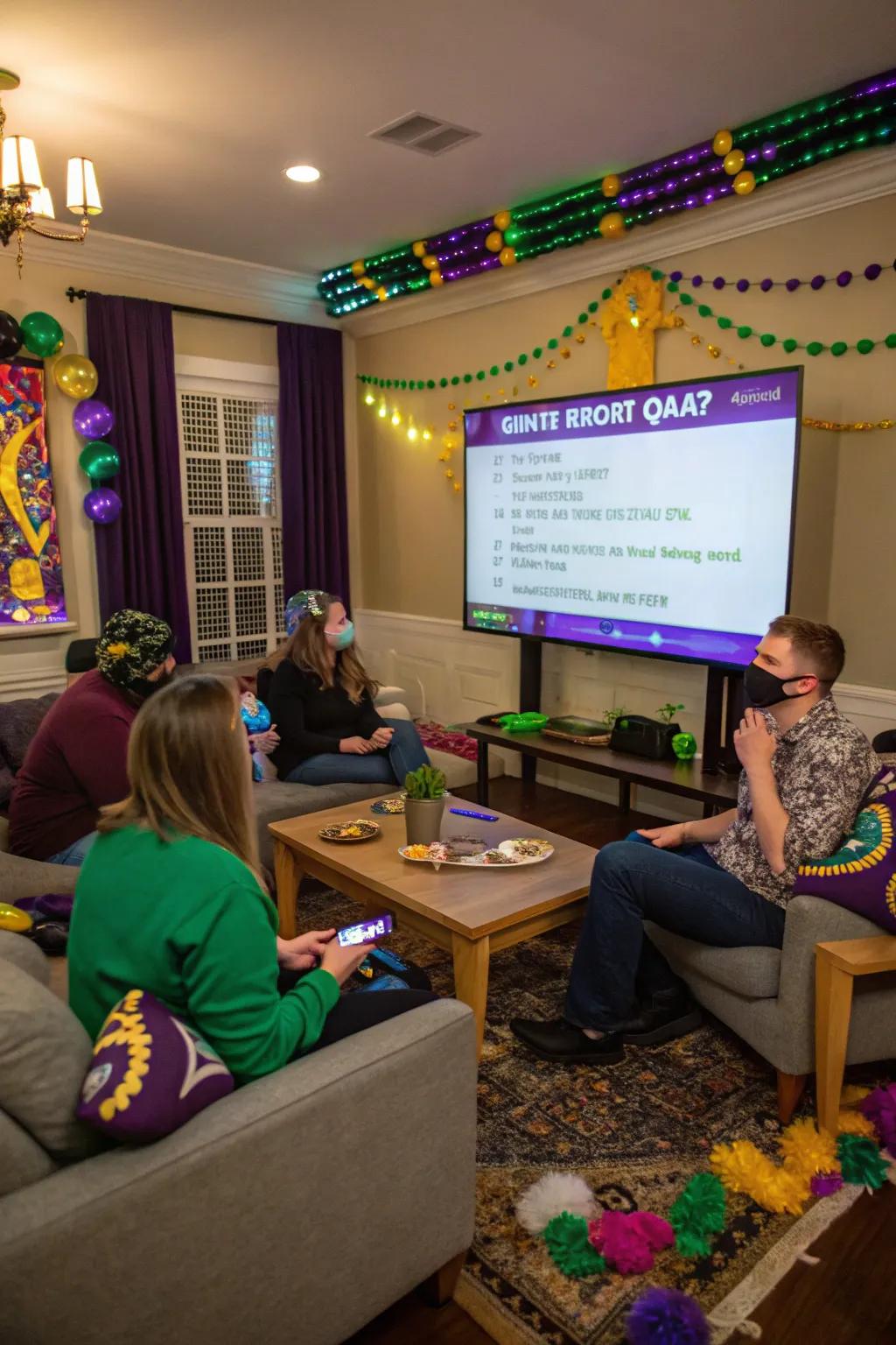 Engage your guests with a fun and educational Mardi Gras trivia game.