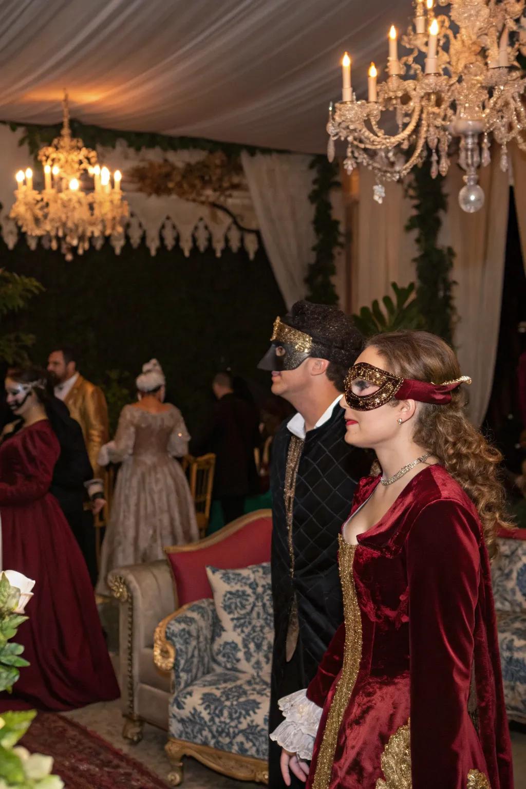 Embrace timeless elegance with a Victorian-themed masquerade.