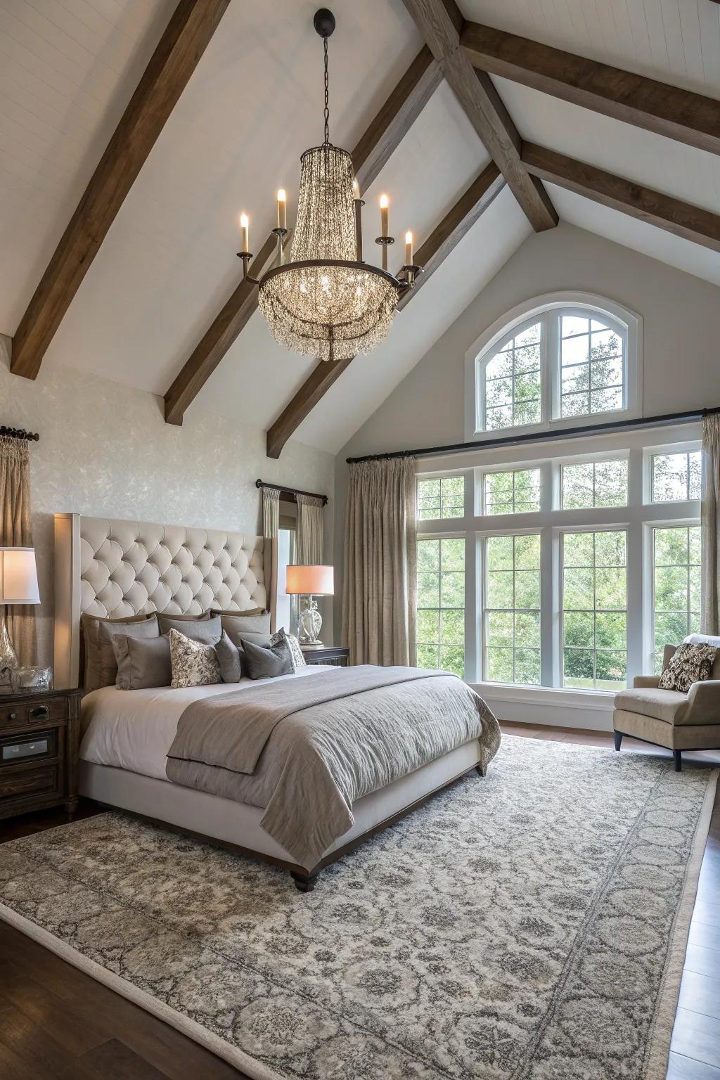 Elevate your master suite with vaulted ceilings.