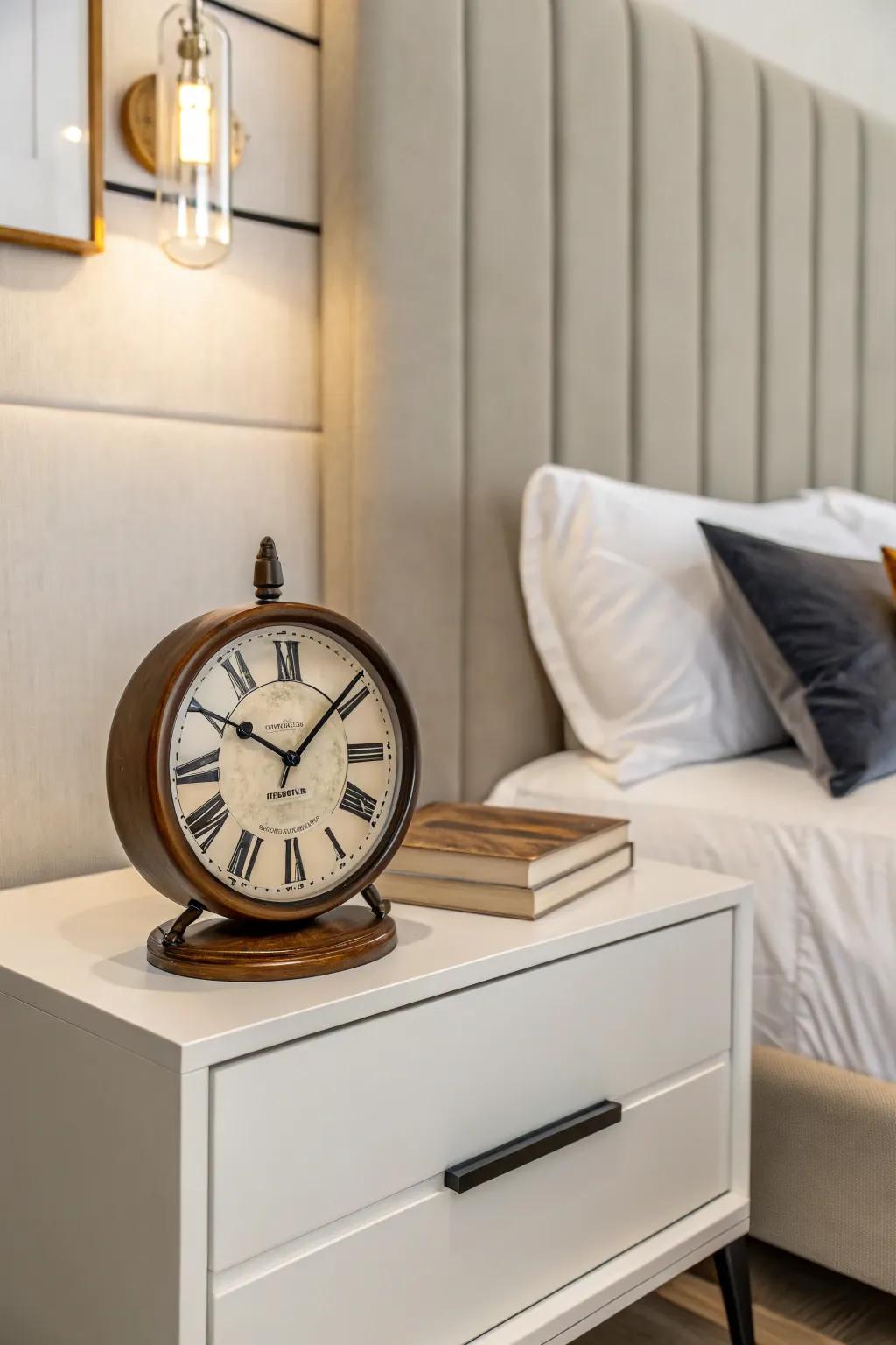 A timeless clock is both functional and stylish.