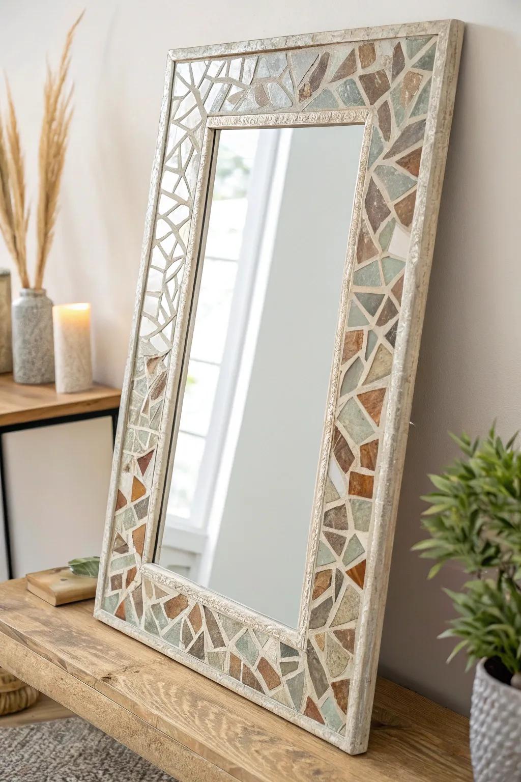 Transform your space with a stunning mirror mosaic — where artistry meets reflection.