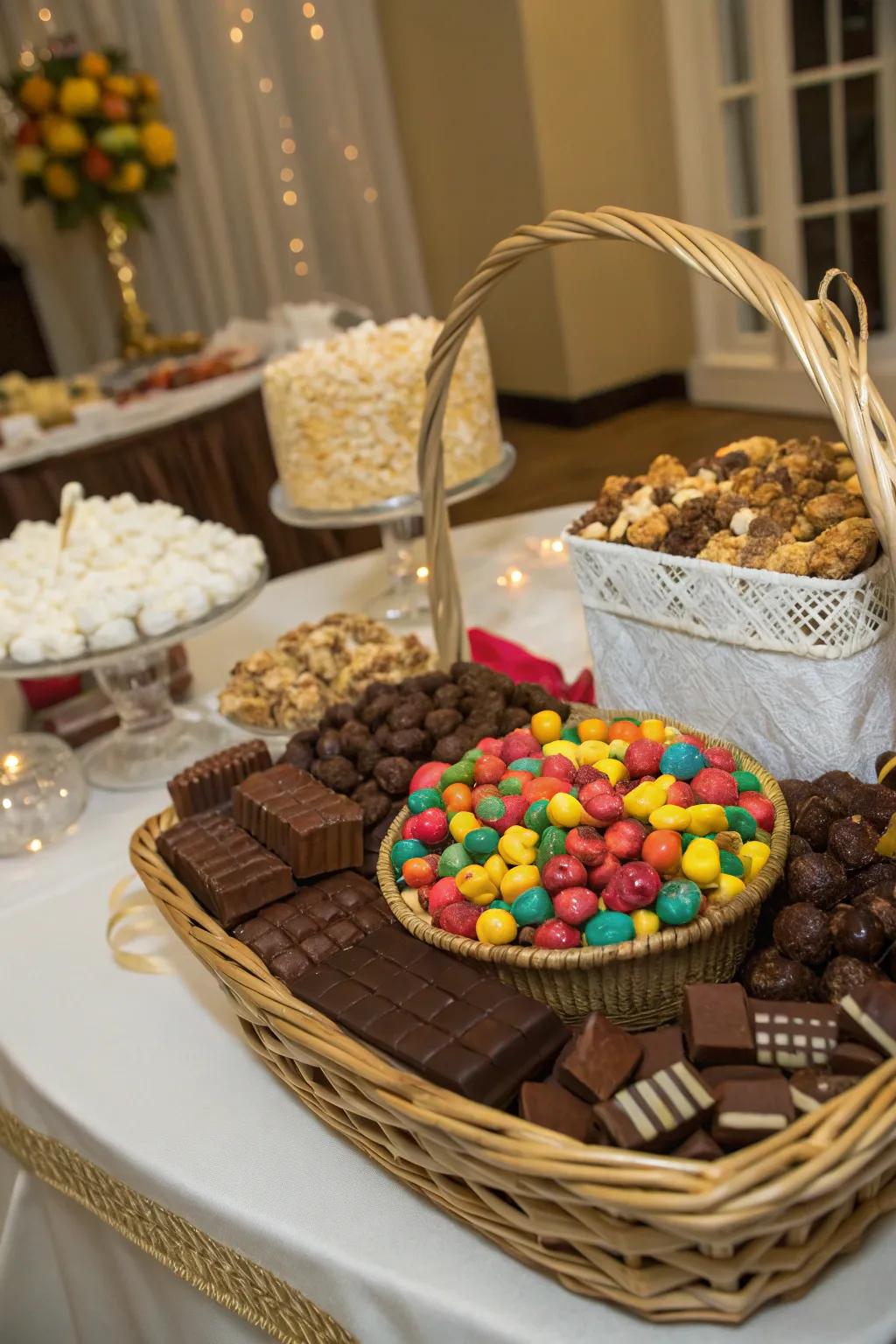 A sweet tooth surprise basket for the mom with a love for treats.