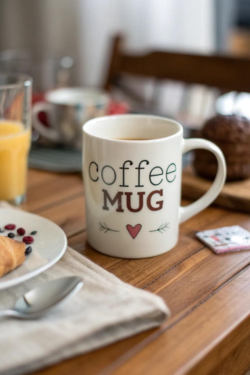 A personalized coffee mug is a daily reminder of love and appreciation.