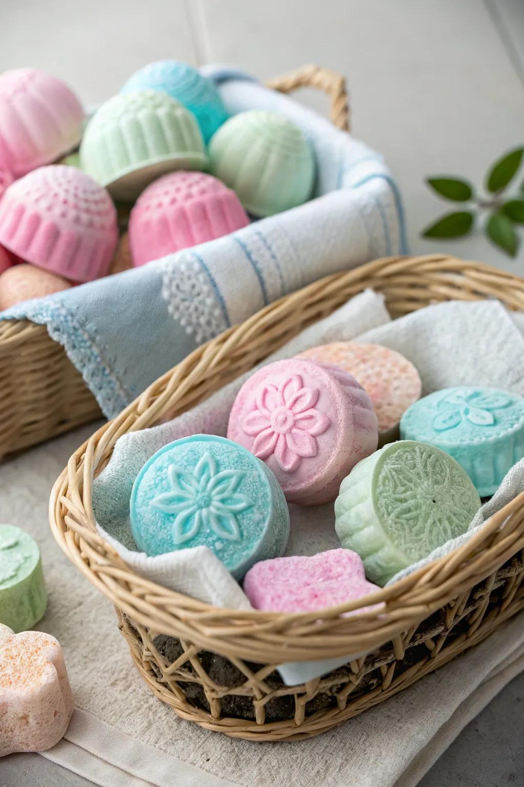 DIY bath bombs for a soothing and indulgent bath.