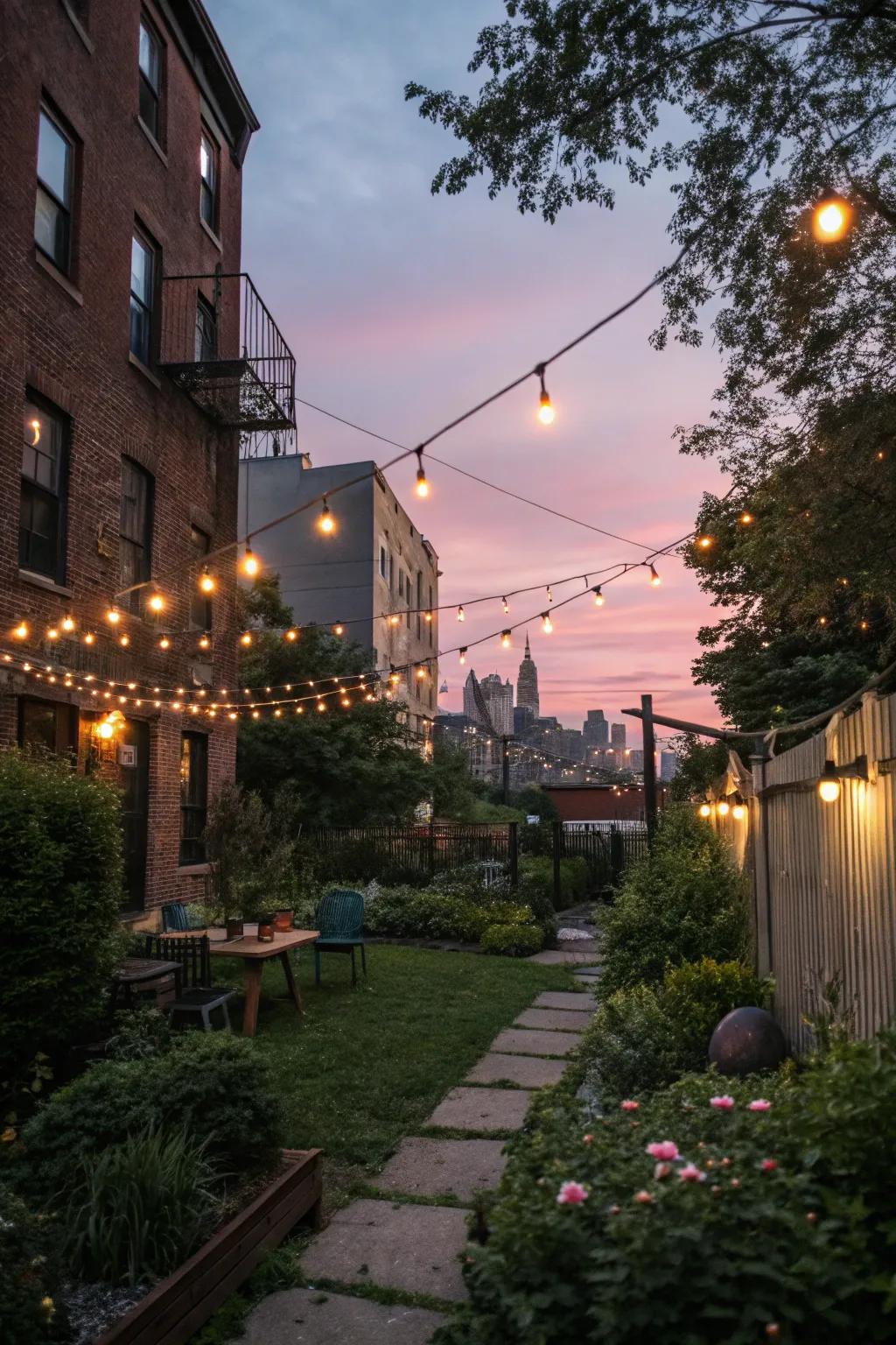 Illuminate your space with enchanting string lights.