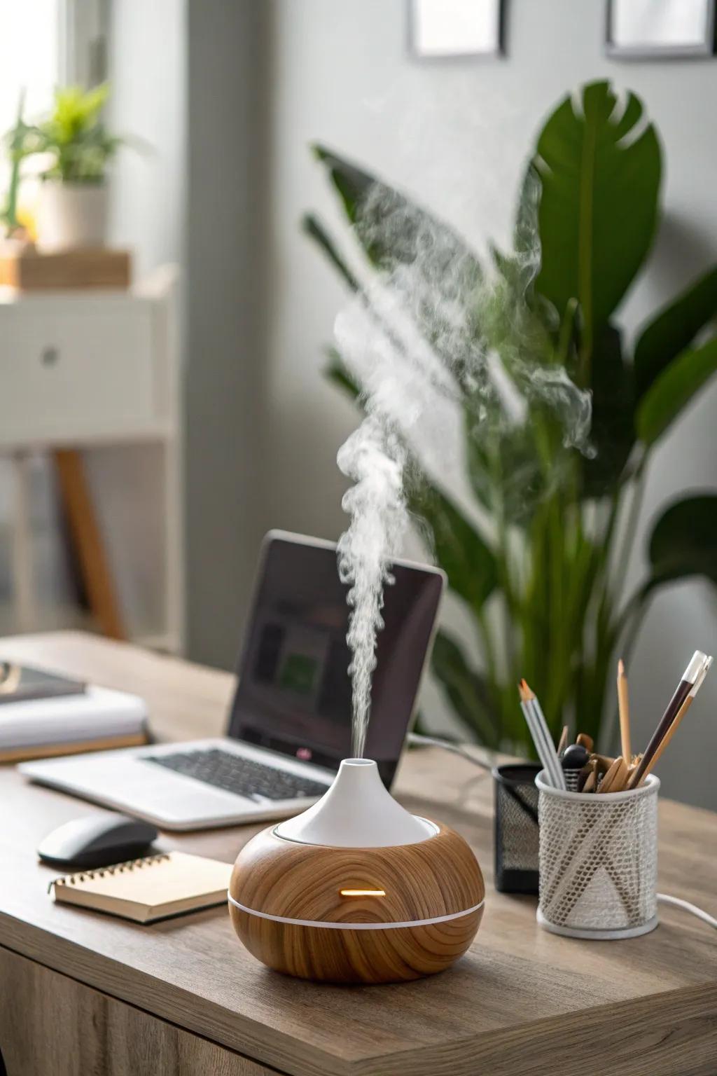 Use aromatherapy to enhance your office's ambiance.