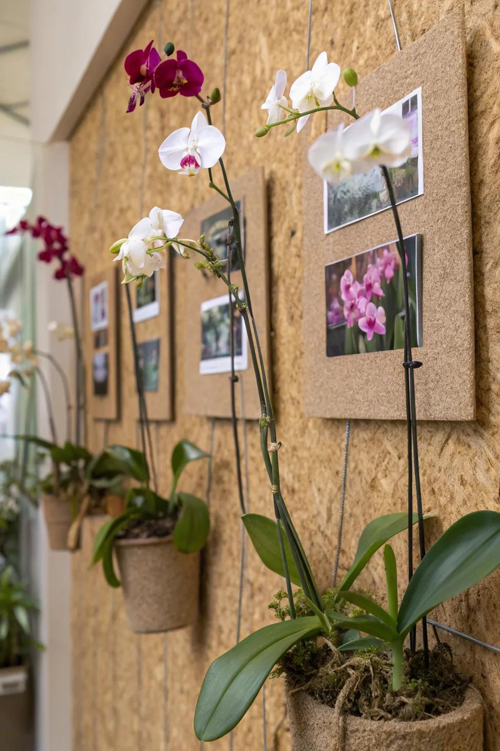 Eco-friendly elegance with cork board mounts.