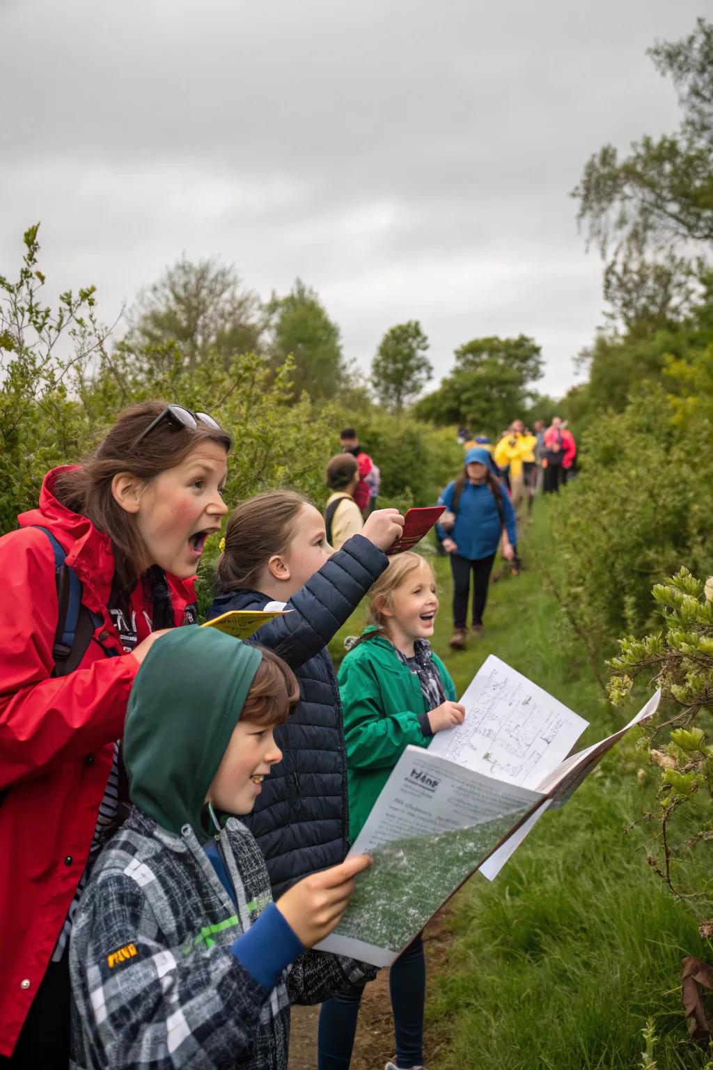 Challenge your friends with a fun outdoor scavenger hunt.