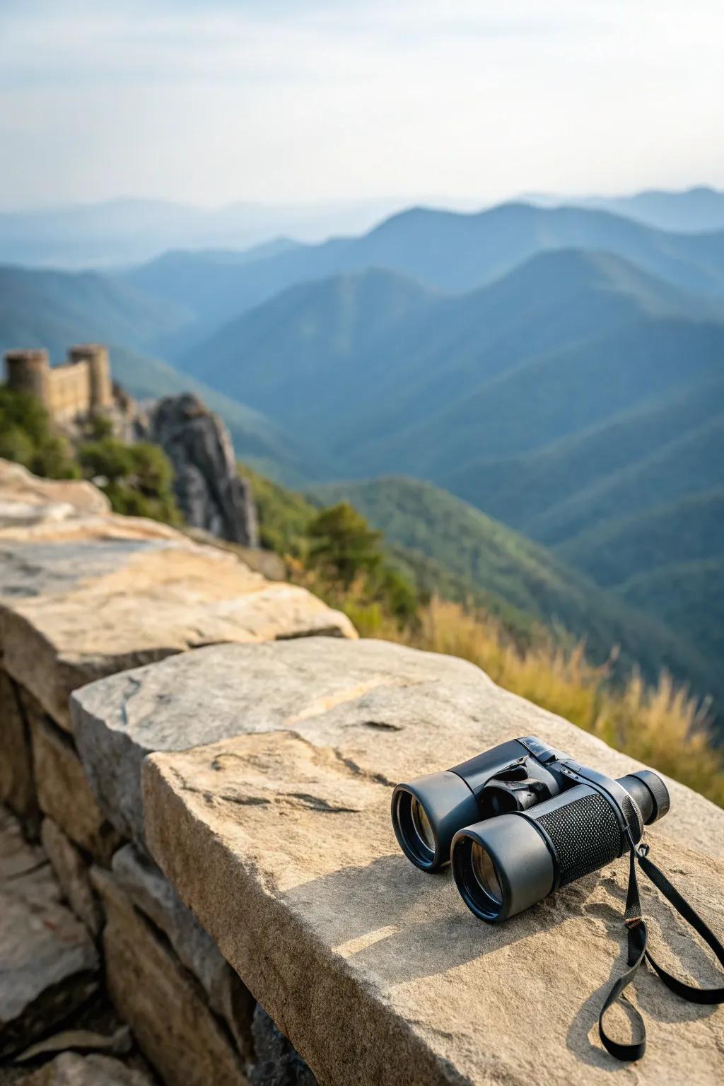 Compact binoculars for exploring and observing nature.