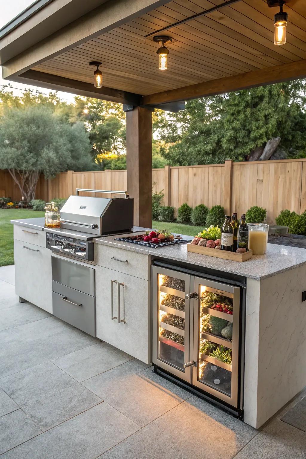 Built-in coolers keep your beverages chilled and accessible.