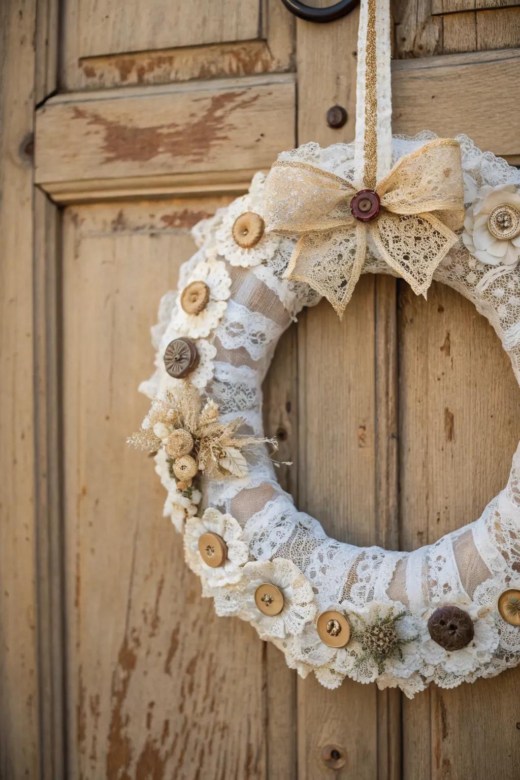 Step back in time with a vintage-inspired wreath.