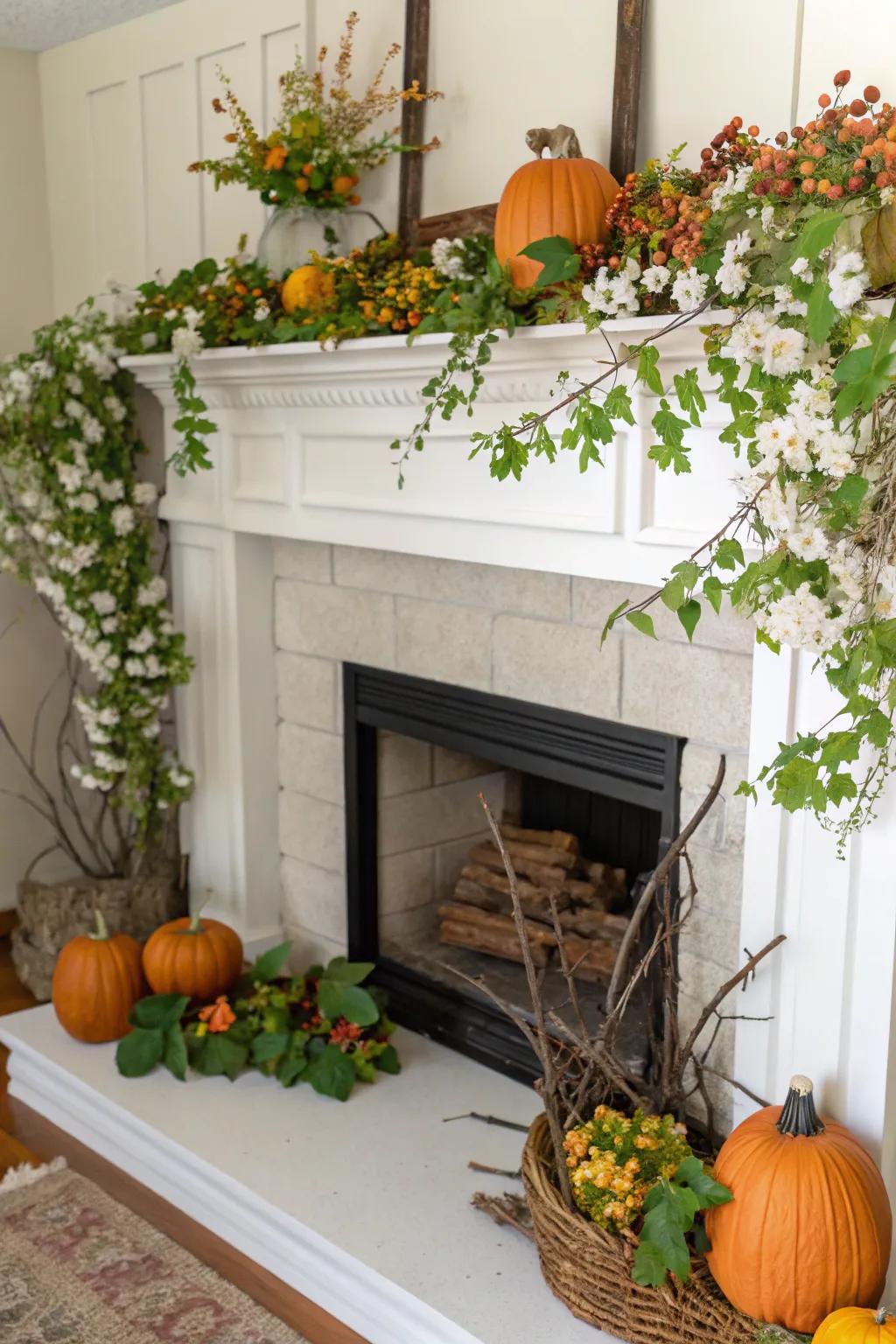 Seasonal swaps keep your fireplace decor fresh and in harmony with nature.