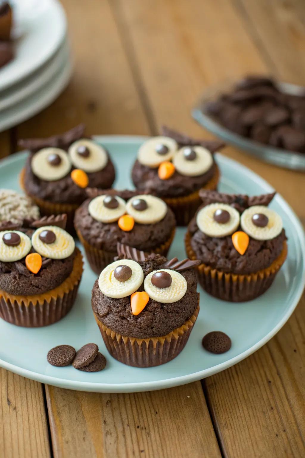 Adorable Owl Cupcakes