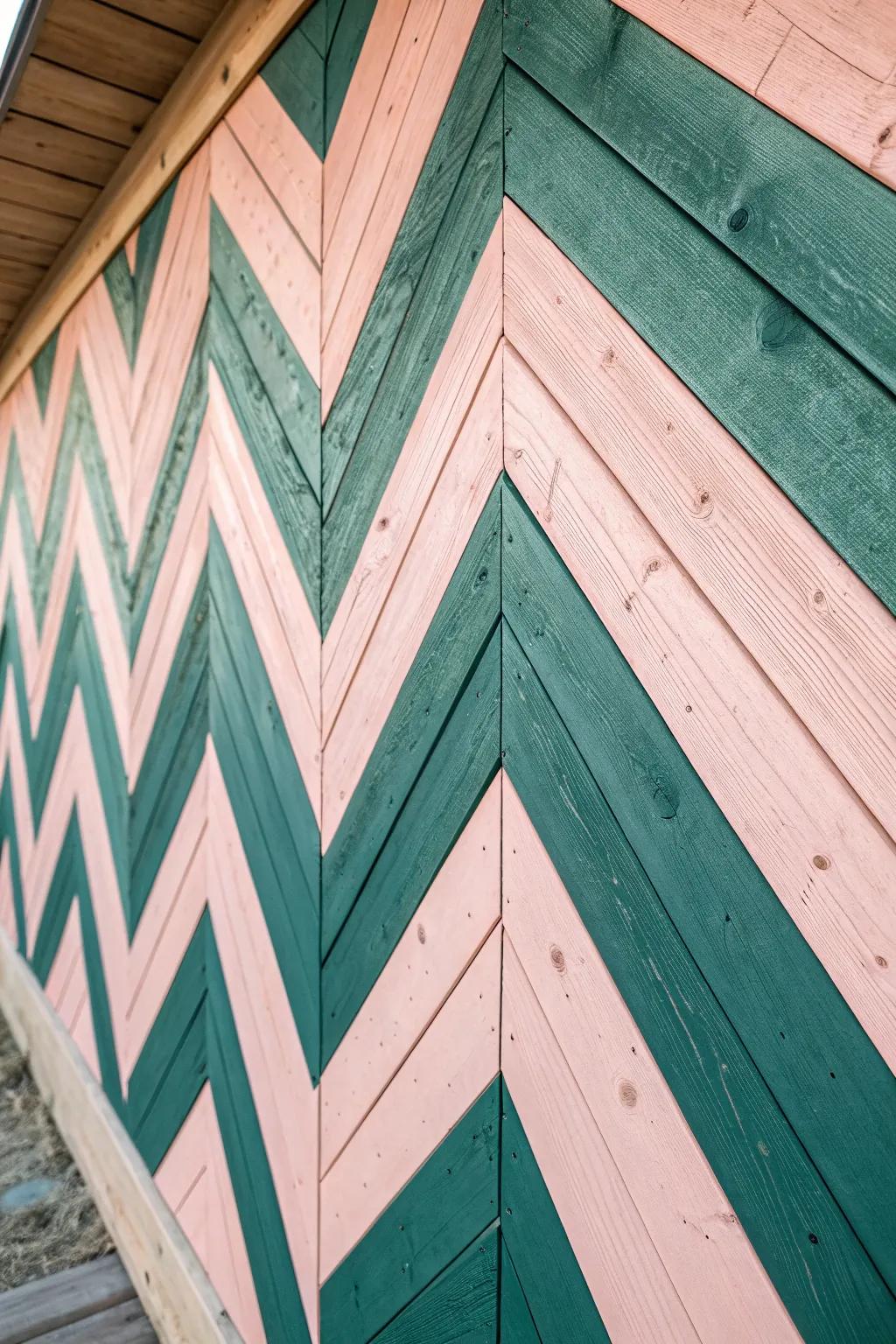 Elevate your space with the chic elegance of geometric patterns on wooden walls.