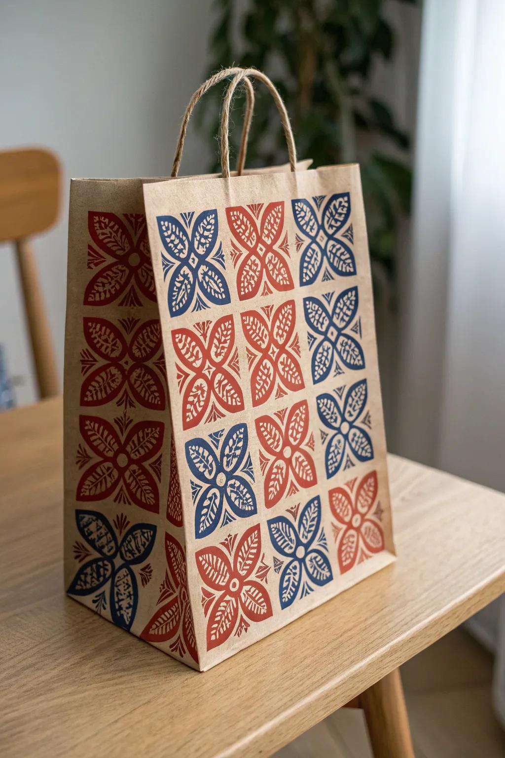 Elevate your gift wrapping with stamped designs for a touch of minimalist charm.