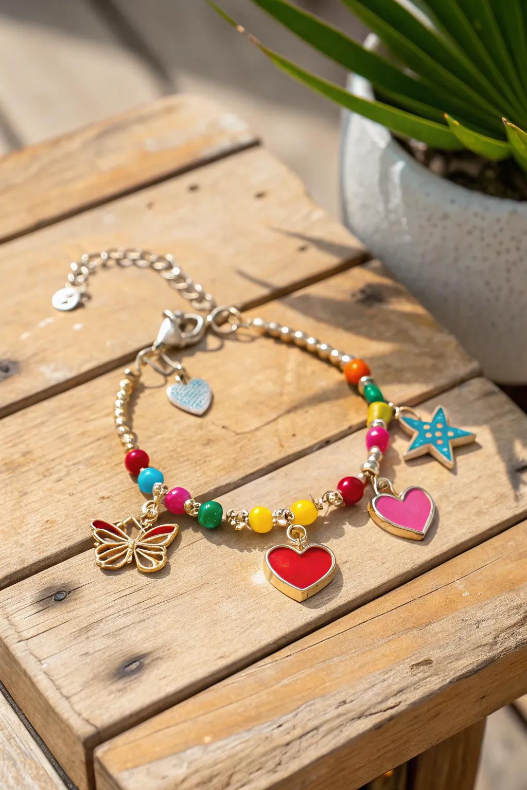 Express your life's journey with symbolic charm bracelets.