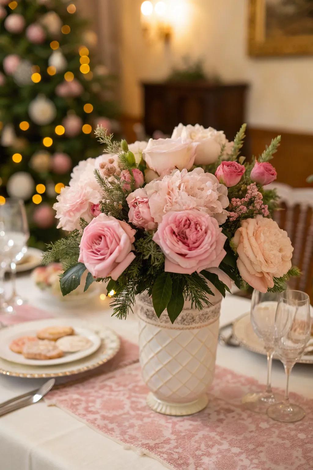 Pink floral arrangements add a natural elegance to your decor.