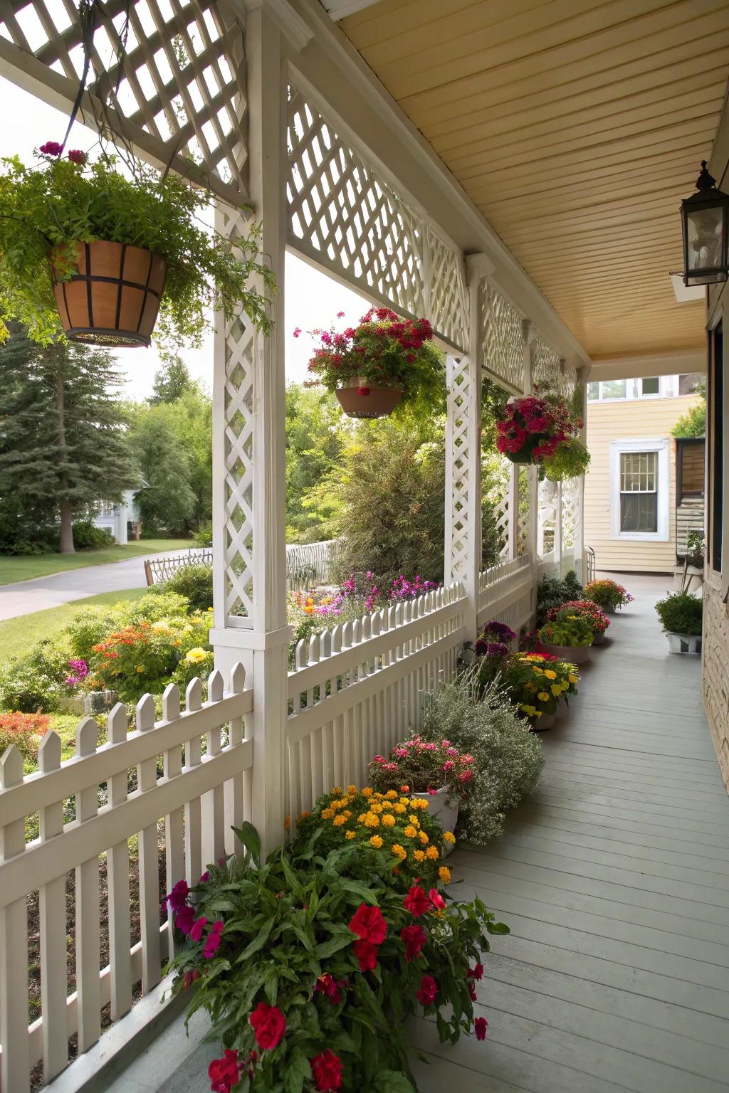 Lattice panels provide a charming and DIY-friendly shade solution.