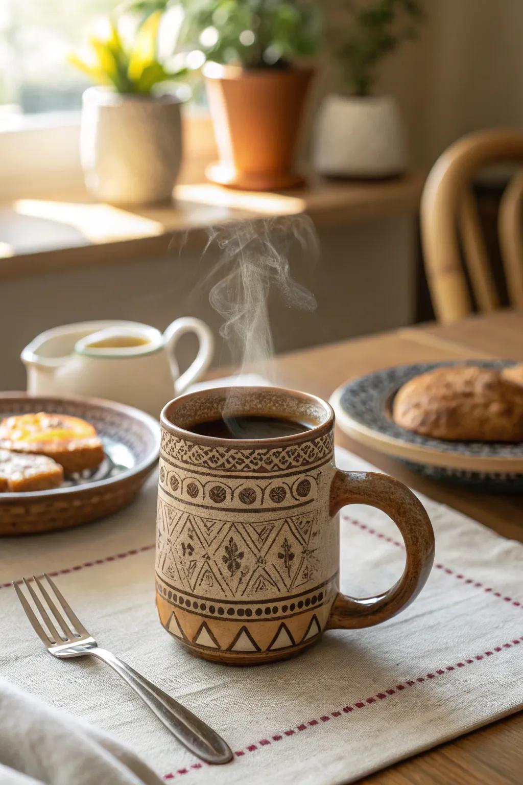 Handcrafted mugs making every coffee break special.