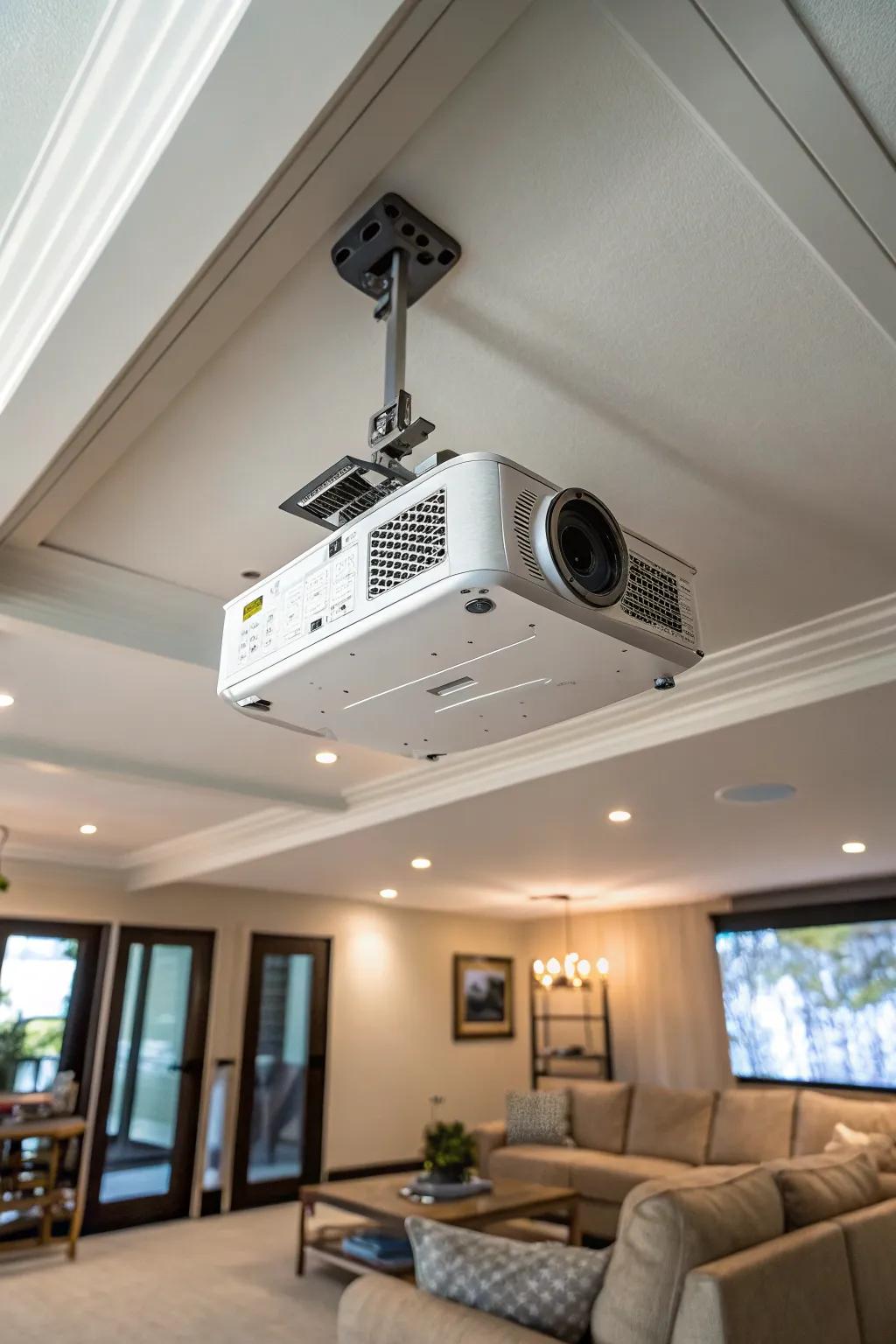 Elevate your space with seamless style: Discover the art of above ceiling projector mounts.