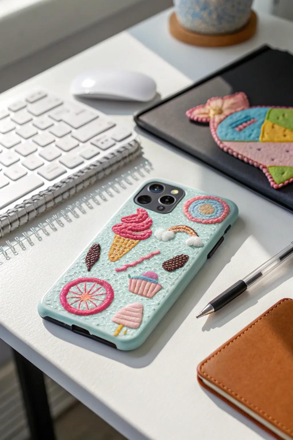 Show off your personality with a custom puffy paint phone case.