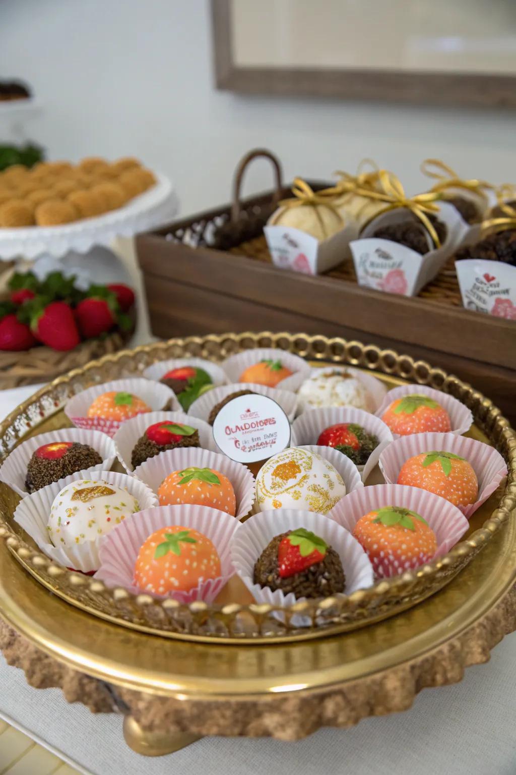 Edible treats with a personal touch: a sweet way to thank your guests.