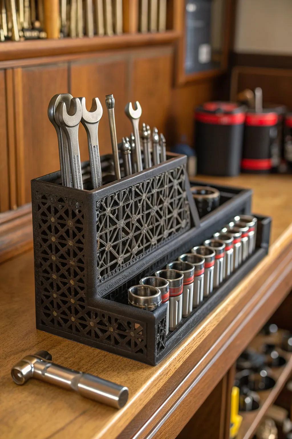Elevate your workspace with precision-crafted 3D printed ratchet holders.