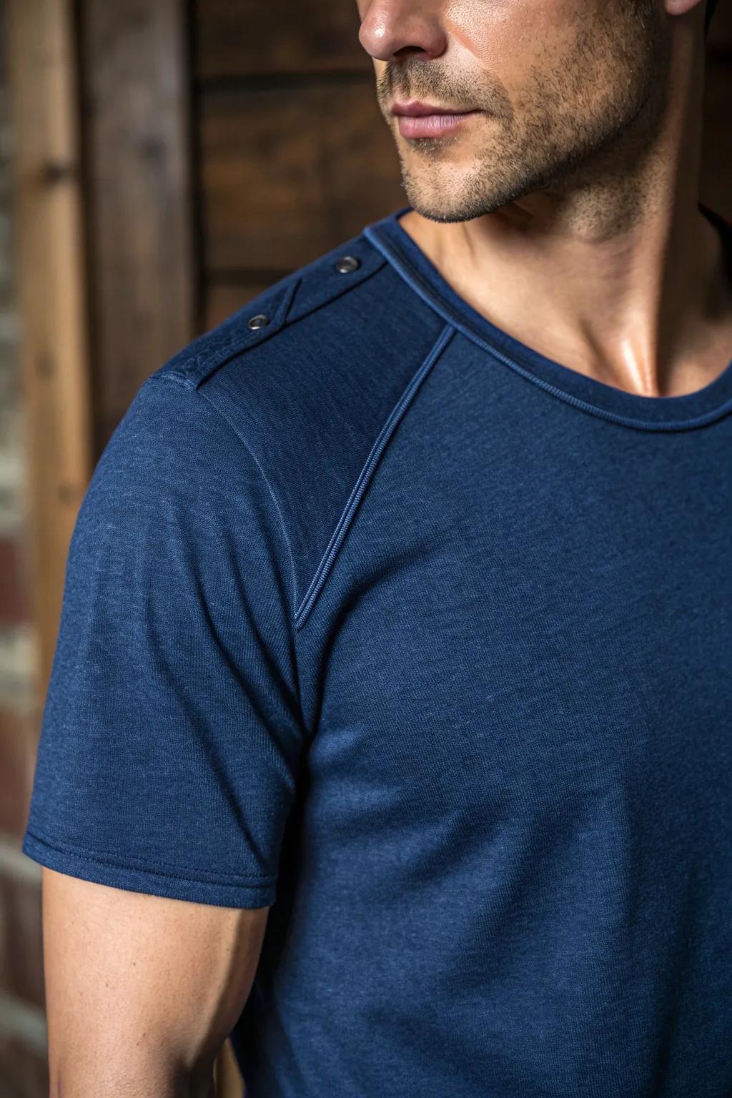 Elevate your style with expertly crafted shoulder slits.