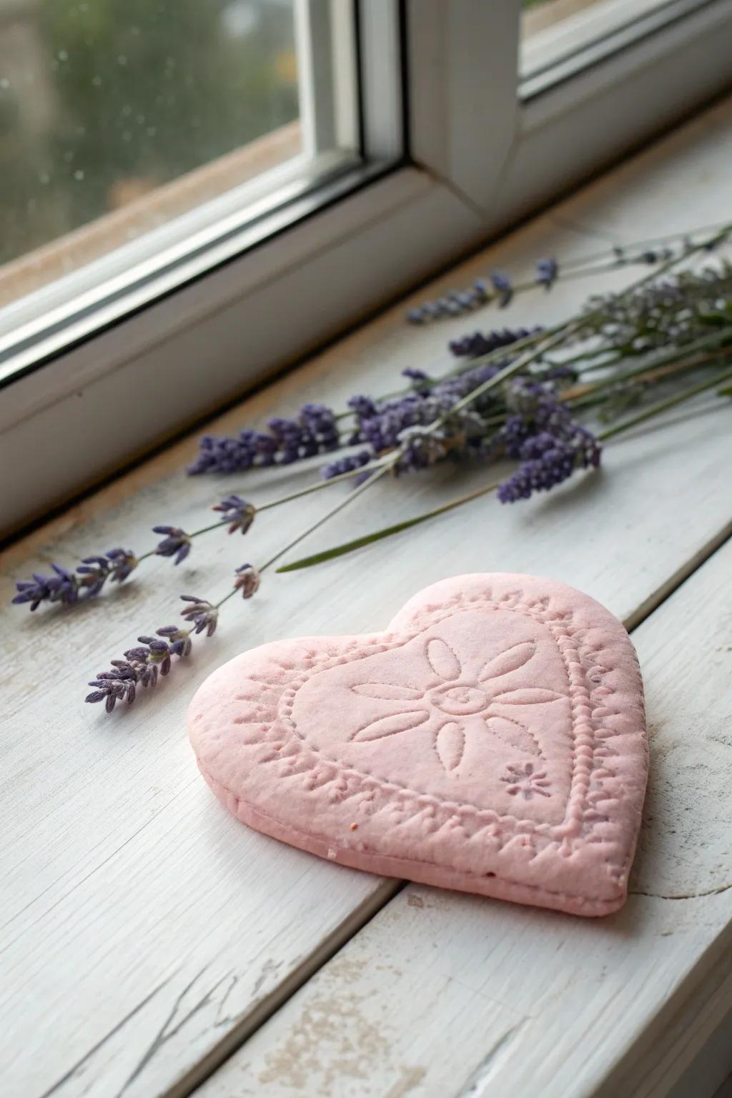 Aromatic beauty in simplicity: Elevate your Valentine’s decor with these scented salt dough hearts.