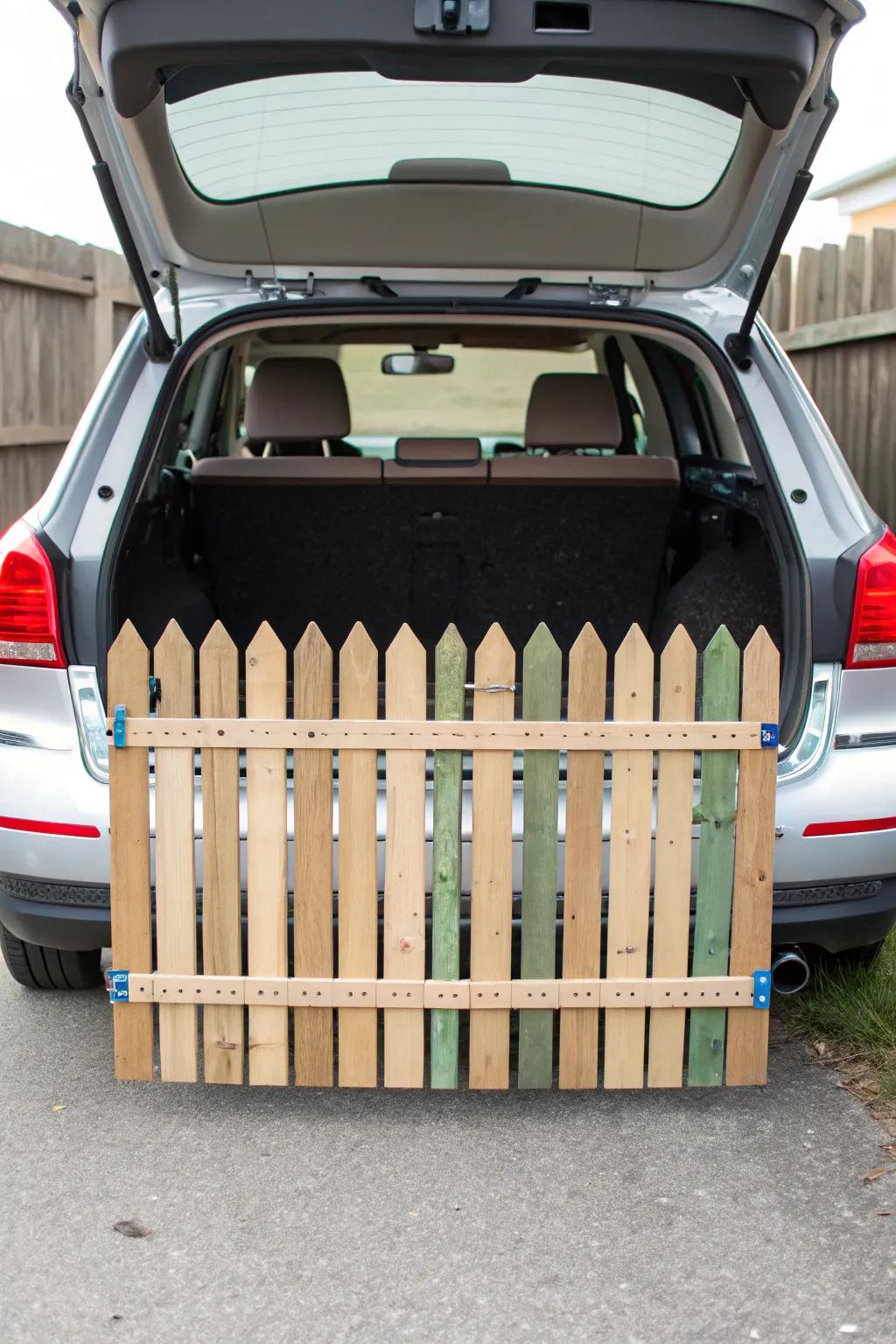 A homemade dugout fence adds depth and character to your trunk setup.