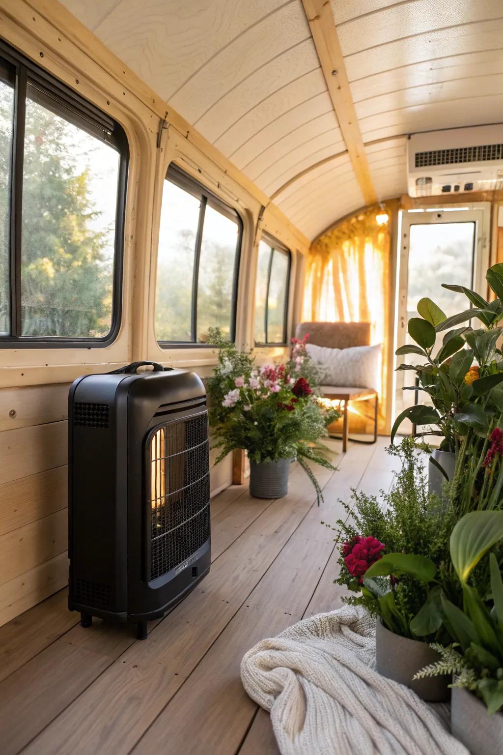 Warm up your greenhouse oasis: Discover the perfect portable heater to extend your growing season with style and grace.