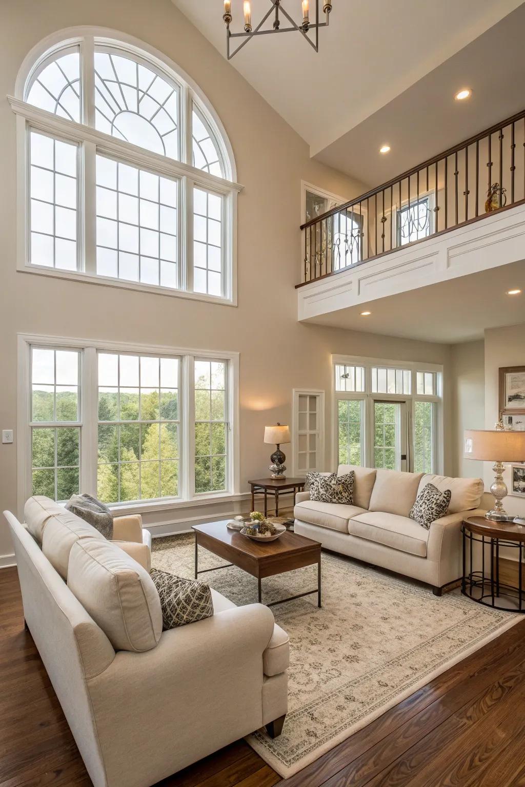 Neutral tones create a calming and timeless living space.