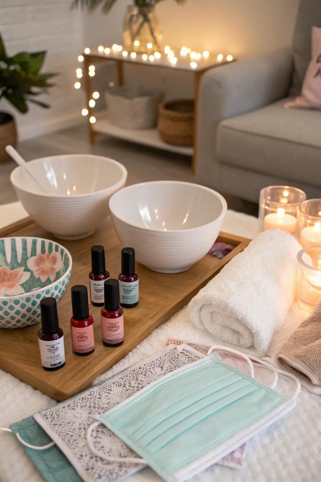 Treat guests to a relaxing mini spa day for a birthday celebration.