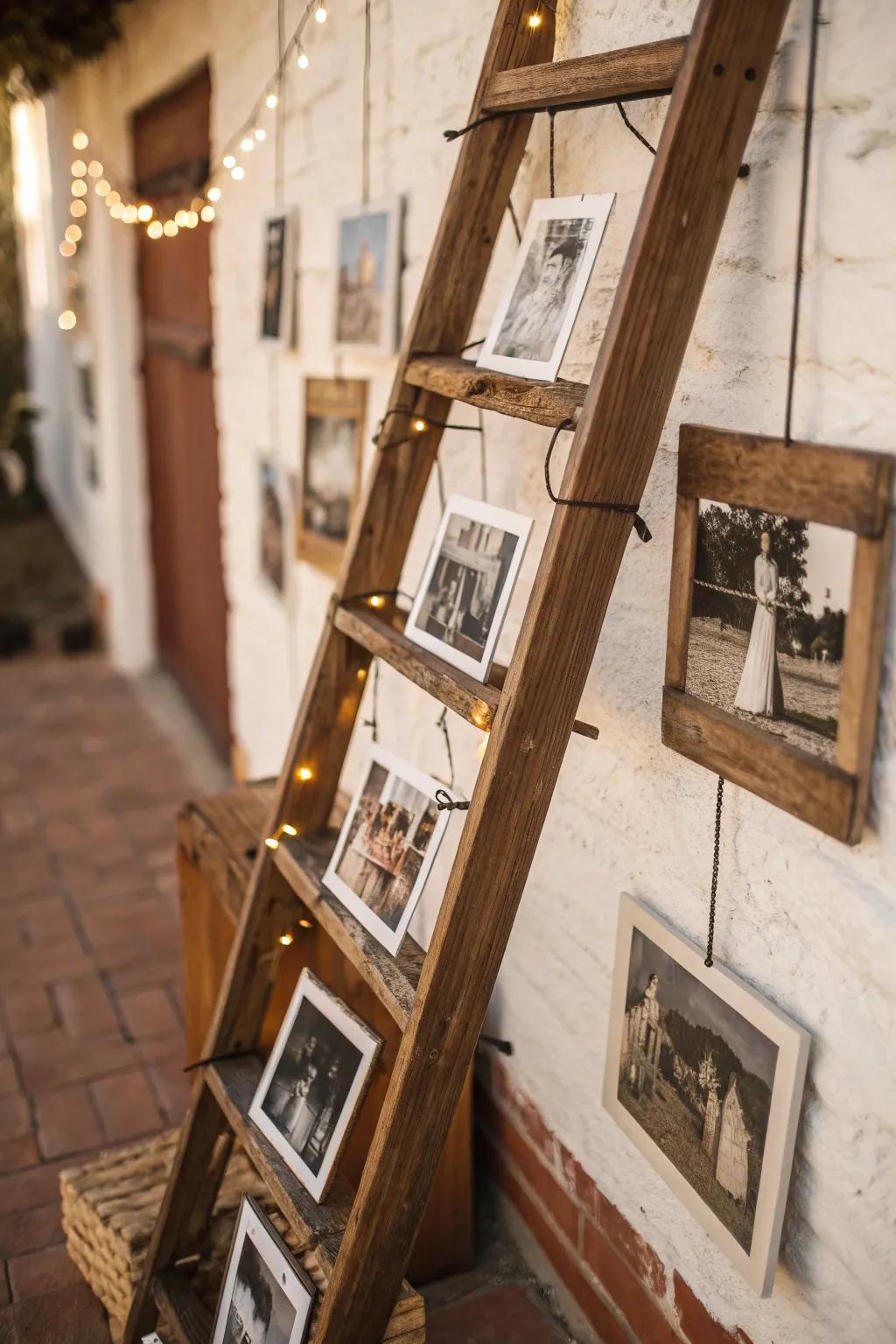 Transform your space with a handcrafted ladder gallery that tells your story.